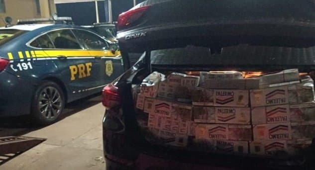 PRF apreende cigarros em Bataguassu