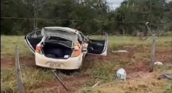 Motorista cochila ao volante, perde controle e carro capota entre Bataguassu e Anaurilândia