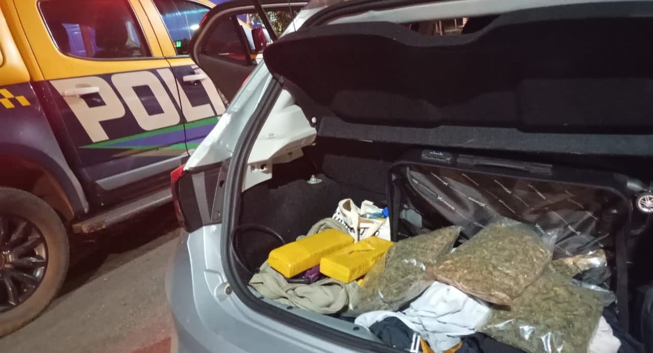 Polícia Militar Rodoviária apreende drogas com dois passageiros de carros por aplicativo no Posto Fiscal Ofaié