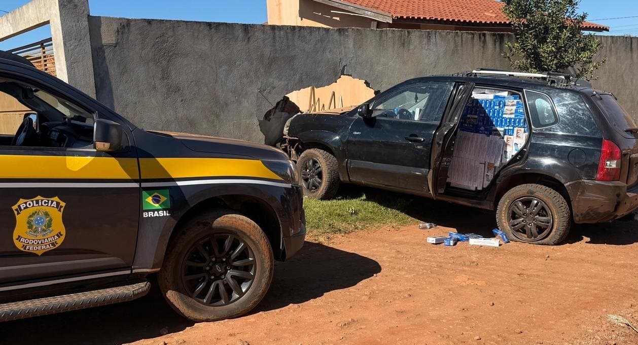 PRF apreende carga de cigarros contrabandeados em Nova Alvorada do Sul