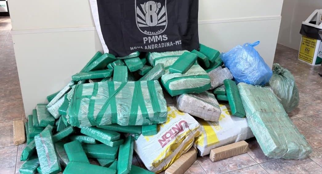 Mais de 400 quilos de drogas são apreendidos durante ação conjunta entre PRF e PM em Nova Andradina