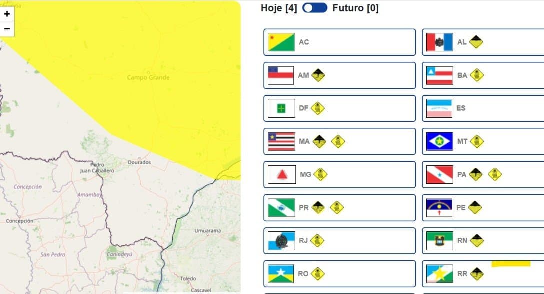 Quatro cidades da região entram em alerta de baixa umidade
