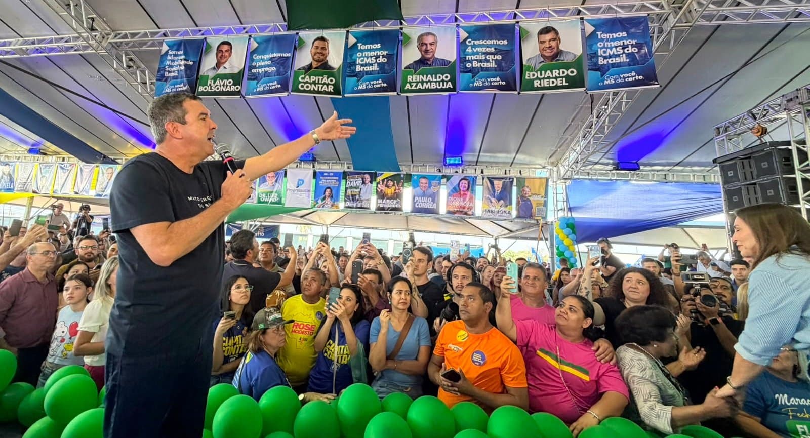 Ampla aliança liderada por PP e PL oficializa candidatura de Eduardo Riedel à reeleição em MS