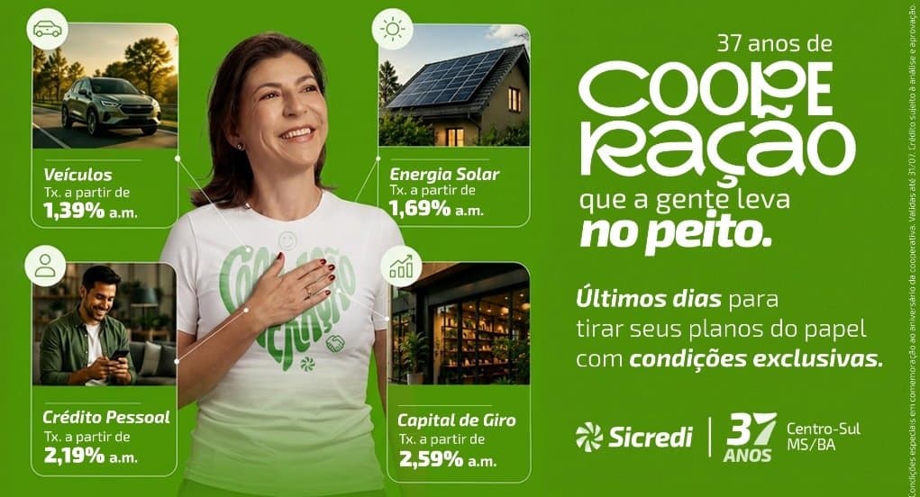 Campanha de aniversário da Sicredi Centro-Sul MS/BA entra na reta final