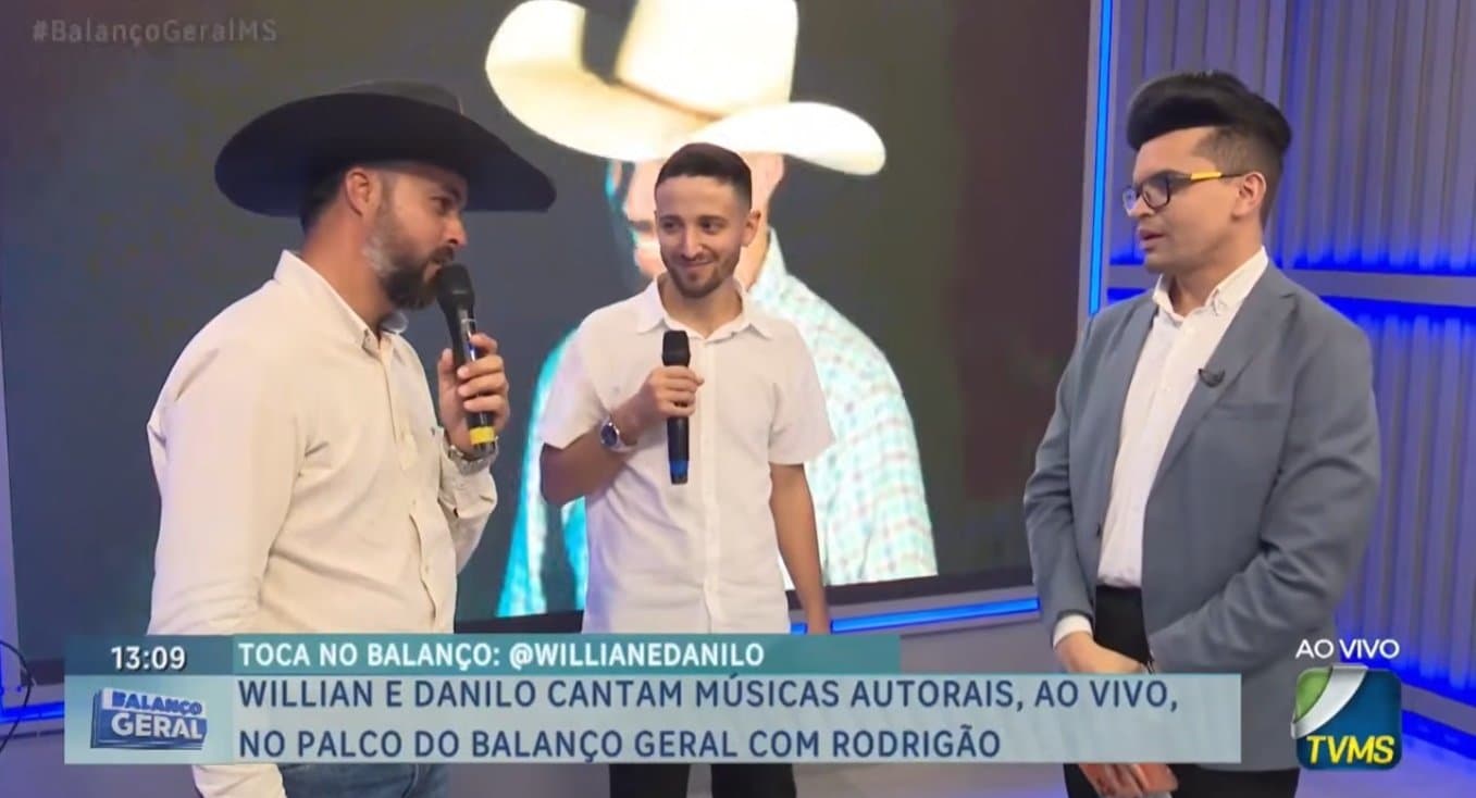 Willian e Danilo - Dupla sertaneja de Angélica se apresenta no Balanço Geral da TV MS Record