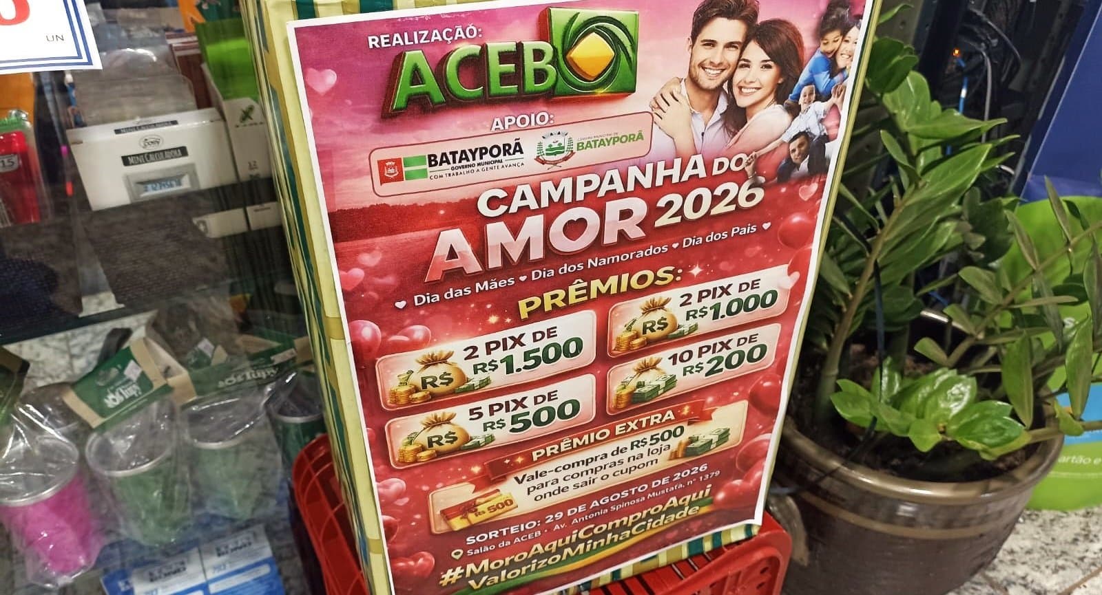 Batayporã: Campanha do Amor 2026 da ACEB entra na reta final! Sorteio será realizado dia 29 de agosto!!!