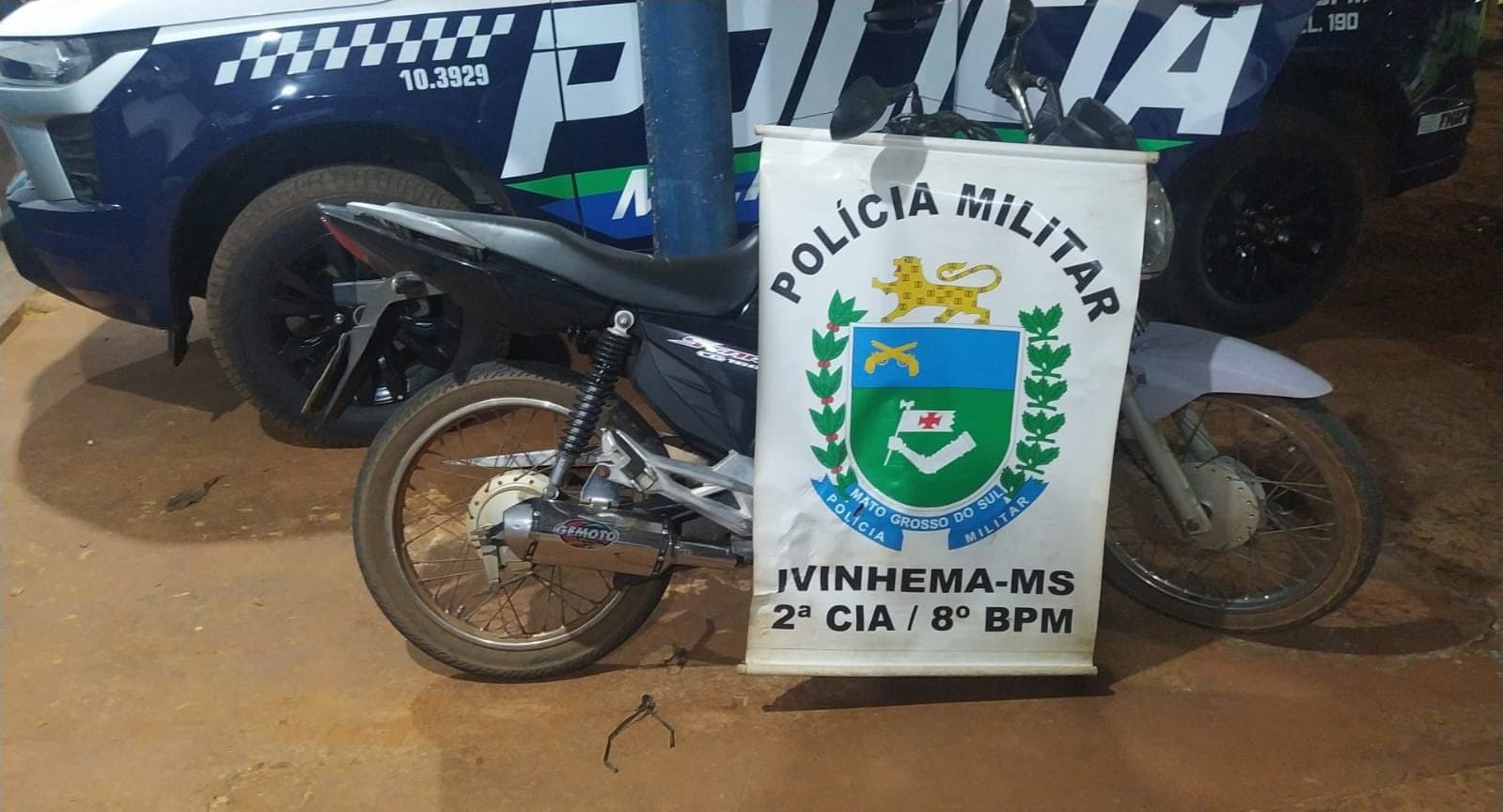 Motociclista é socorrido após acidente e PM encontra CNH suspensa em Ivinhema