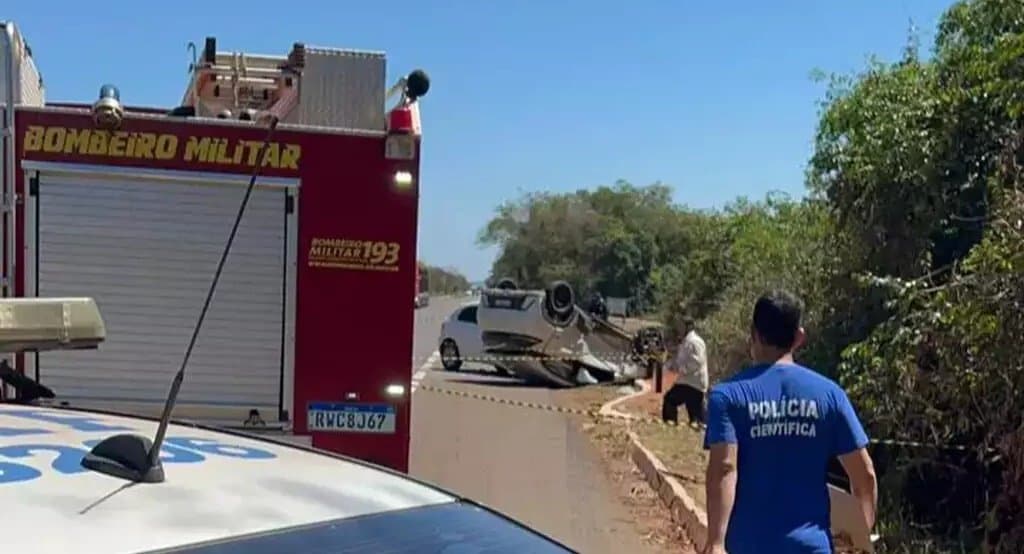 Delegado aposentado morre após capotar carro em rodovia de MS