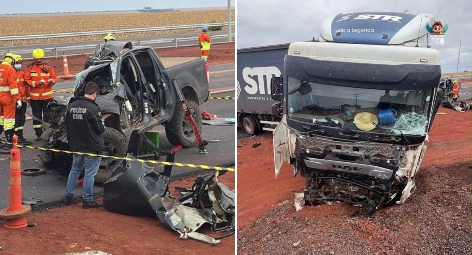 Colisão frontal na BR-163 mata pai e duas filhas que se deslocavam para Campo Grande