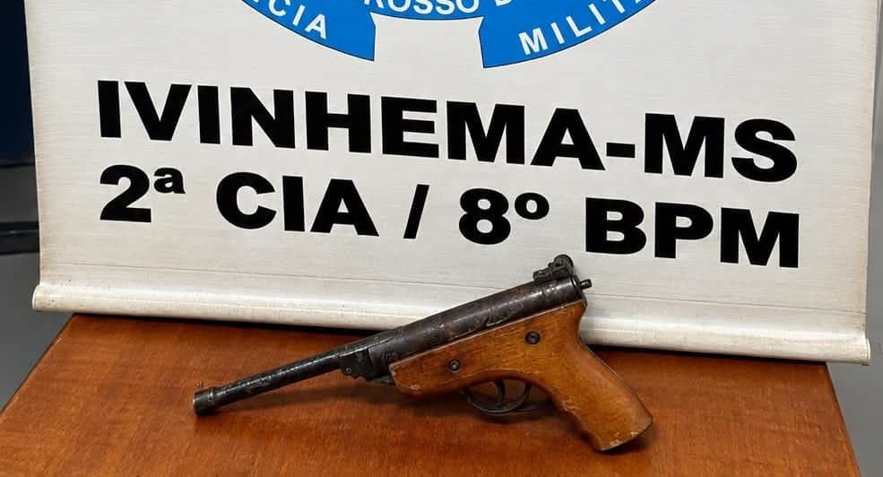 Polícia Militar prende homem por porte ilegal de arma de fogo no município de Ivinhema
